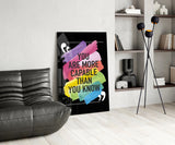 “You Are More Talented Than You Think” Glass Wall Art