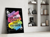 “You Are More Talented Than You Think” Glass Wall Art