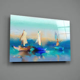 Sailboat Glass Wall Art