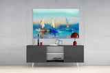 Sailboat Glass Wall Art