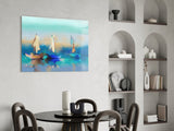 Sailboat Glass Wall Art