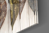 Feathers Glass Wall Art