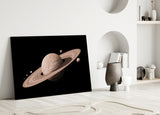 Saturn Glass Wall Art