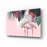 Flamingo Glass Wall Art