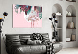 Flamingo Glass Wall Art