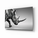 Rhinocéros noir Impression sur verre