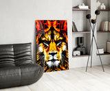 Lion Glass Wall Art