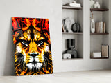 Lion Glass Wall Art