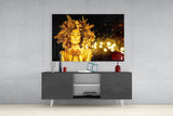 Gold Woman Glass Wall Art