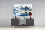 Mountains Glass Wall Art