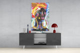 Woman with Earrings Glass Wall Art