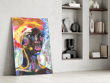 Woman with Earrings Glass Wall Art