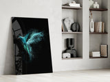 Luminious Parrot Glass Wall Art