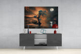 Night of the Tree Glass Wall Art