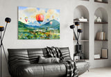 Hot Air Balloons Glass Wall Art