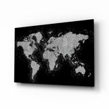 World Map Glass Art