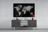 World Map Glass Art