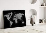 World Map Glass Art