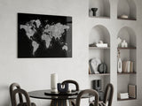 World Map Glass Art