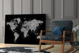 World Map Glass Art