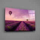 Lavender and Balloon Glass Art