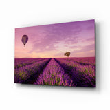 Lavender and Balloon Glass Art