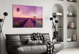 Lavender and Balloon Glass Art