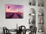 Lavender and Balloon Glass Art