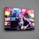 Harley Quinn Glass Art