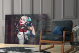 Harley Quinn Glass Art