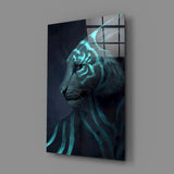 Neon Tiger Glass Art