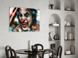 Joker’s Laugh Glass Wall Art