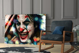 Joker’s Laugh Glass Wall Art