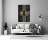 Two Dots Glass Wall Art