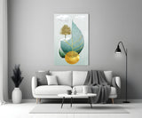 Tree on a Leaf Glass Wall Art