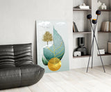 Tree on a Leaf Glass Wall Art