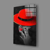 Scarlet Hat Glass Wall Art