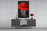 Scarlet Hat Glass Wall Art