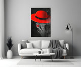 Scarlet Hat Glass Wall Art