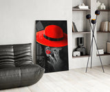 Scarlet Hat Glass Wall Art