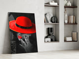 Scarlet Hat Glass Wall Art