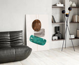 Dance of Earth Colors Glass Wall Art