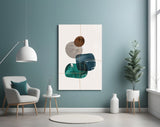 Dance of Earth Colors Glass Wall Art