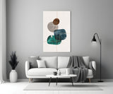 Dance of Earth Colors Glass Wall Art