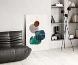 Dance of Earth Colors Glass Wall Art