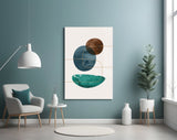 Dance of Earth Colors Glass Wall Art