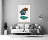 Dance of Earth Colors Glass Wall Art