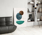 Dance of Earth Colors Glass Wall Art