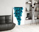 Blue Layers Glass Wall Art