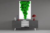 Green Layers Glass Wall Art